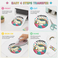Papier transfert imprimable jet d'encre A4 pour t-shirts clairs – Feuilles thermocollantes pour presse à chaud pour motifs personnalisés sur tissus en coton