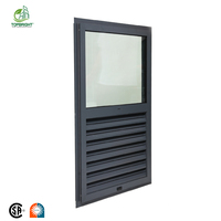 Topbright Design moderne hôtel américain PTAC cadre en alliage d'aluminium persiennes de fenêtre fixes isolation thermique Villas insonorisées Offre Spéciale