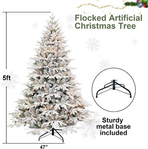 Christmas <b>Tree</b> Indoor and Outdoor White Full <b>Artificial</b> Christmas <b>Tree</b> With Plump Branches - Product Image 2
