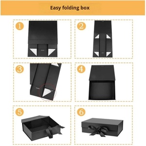 Custom Collapsible Magnetic Folding Gift <b>Boxes</b> with Ribbon Wholesale Luxury Paper Packaging <b>Boxes</b> for <b>Wedding</b> Apparel&Gifts - Product Image 2