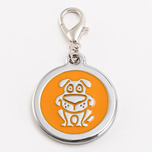 Anneau rond de sécurité pour hommes, étiquette d'identification roi, breloque pour animal de compagnie, porte-clés pour chien - Product Image 4