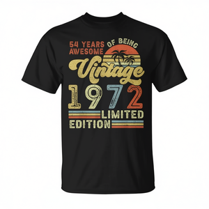 Camiseta vintage de edición limitada del 54.º cumpleaños de 1972 - Product Image 2