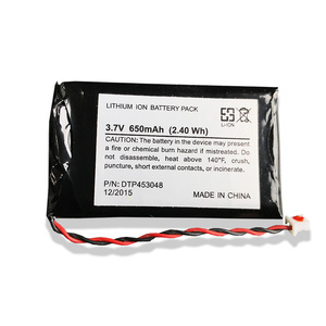 OEM <strong>Black</strong> Pvc 453048 Rechargeable 3.7v 650mAH <strong>Lipo</strong> Battery Lithium Ion Batteries for Home Appliances - Product Image 1