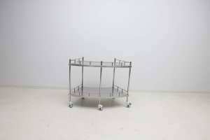 MT MEDICAL Chariot médical à deux étagères en acier inoxydable avec clôtures Civière <span class=keywords><strong>mobile</strong></span> à poulie silencieuse - Product Image 5