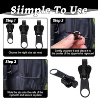 Kit de réparation de curseur de fermeture éclair métallique, pièces de rechange personnalisées pour tirettes de fermeture éclair, accessoires de fermeture éclair pour vêtements et sacs