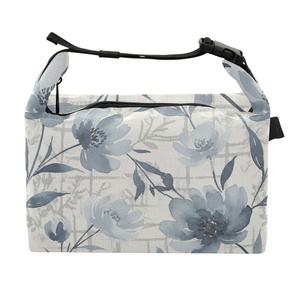 Bolsa de almuerzo con diseño de peonía azul personalizado de Hawaii Tropical, bolsa con aislamiento térmico para pícnic escolar al aire libre - Product Image 1