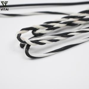 Corda per Arco Ricurvo da 56 Pollici, Intreccio Flandese, 16 Fili in Dyneema, Nero e Bianco - Product Image 4