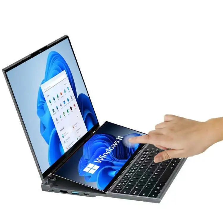 CRELANDER Dual Screen Laptop X16 16 Inch+14 Inch Intel Core i7 10th Gen Gaming Laptop PC Notebook Computer Zenbook Duo 14 Style