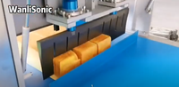 Machine de découpe automatique à ultrasons Wanlisonic, équipement efficace pour les lignes de production de pain grillé et d'aliments
