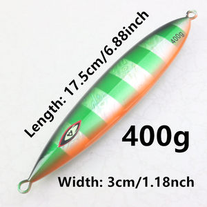 Esca Artificiale Metallica Luminosa OEM di Alta Qualità 400g, Jig per Calamari e Spigole, Ideale per la <span class=keywords><strong>Pesca</strong></span> in Fiume, Modello Minnow - Vendita Calda - Product Image 4