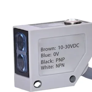 BXuan sensor saklar fotoelektrik laser kotak reflektif, retro 24V NPN PNP NO NC