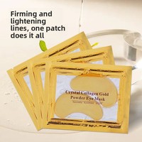 Masque pour les yeux en or 24 carats et collagène, patch fin hydratant anti-rides et anti-cernes pour peaux sèches 6g