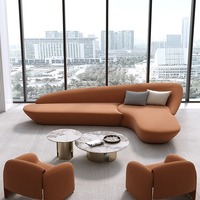 Ensemble de canapés d'angle irréguliers de style contemporain GEDO pour la maison, le bureau, le hall d'hôtel, la réception, les salles de réunion, les clubs, les bureaux de vente