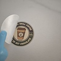 Autocollants promotionnels adhésifs en vinyle double couche, imperméables et écologiques, pour tirage au sort, à décoller et révéler, mignons