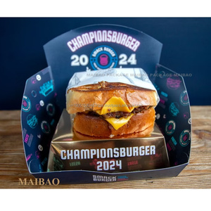 Premium Eco-friendly Fast Food <b>Paper</b> Tray <b>Boat</b> Sustainable Kraft Packaging <b>French</b> <b>Fries</b> Hot Dog Fried Food Take Away Premium - Product Image 5