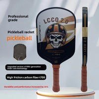 Raqueta de Pickleball Co-Branded Bread&Butter con Gráfico de Calavera, Textura de Diamante, Fibra de Carbono, Hecha en China