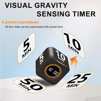 Timer Rotante Pomodoro 5/10/25/50 Minuti, Cronometro Conto alla Rovescia, Strumento per la Produttività sullo Scrivania, Timer a Cubo per ADHD