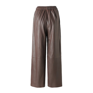 <span class=keywords><strong>Pantaloni</strong></span> <span class=keywords><strong>in</strong></span> Vera <span class=keywords><strong>Pelle</strong></span> di Pecora Conciata al Vegetale a Vita Alta <span class=keywords><strong>con</strong></span> Coulisse per Donna, Personalizzabili OEM&ODM Jancoco - Product Image 2