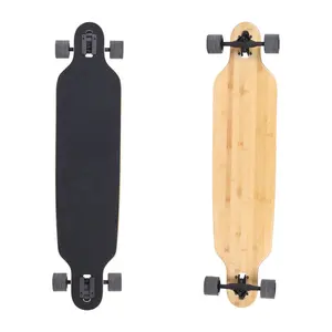 42 inch Drop-through Bamboo and Hard Maple Deck Longboard Skateboard Complete for Beginners Teens Adults Men Women