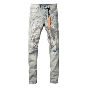Nouveau Jean Slim Fit Homme <span class=keywords><strong>Style</strong></span> Américain 100% Coton Denim Tendance Streetwear 2026 - Product Image 5