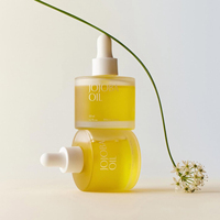 Botol Kaca Frosted Kosong 50ml Kelas Atas 1.7 Fl oz Botol Pipet Serum Perawatan Kulit Kosmetik Putih