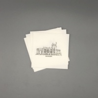 Softy Cocktail Tissue Prefolde Serviette De Mariage Avec Logo Noir Et Or Imprimé Personnalisé Jetable Restaurant Table Serviettes En Papier
