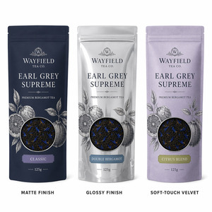 Bolsas de Mylar con ventana resellables para té Earl Grey y bergamota, empaque de alimentos para té negro de hojas sueltas y regalos de aciano. - Product Image 2