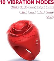 Vibrateur Anneau Rose 10 Fréquences Mini Bullet Vibrant pour Doigt, Oeuf de Massage Flirtant pour Femmes et Couples, Jouets Sexuels Adultes à Partager