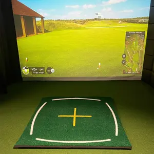 Profesional Country Club Mok Nylon Turf Golf Driving Range Indoor Simulator 3D Hitting Mat