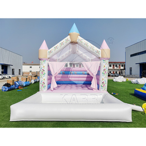 Château gonflable PVC blanc avec toboggan et piscine, facile à monter, idéal pour les fêtes de filles et les zones de jeux pour enfants (MOQ 1 pièce) - Product Image 3