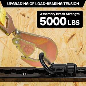 <span class=keywords><strong>สาย</strong></span>รัดแบบ Heavy Duty L-Track พร้อมห่วงรูปตัว O สำหรับควบคุมสินค้าในรถบรรทุก รับน้ำหนักได้ 5000 ปอนด์ - Product Image 2
