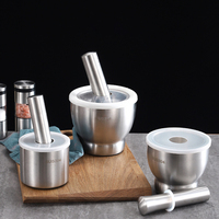 Mortier et pilon en acier inoxydable pour ail, poivre et épices, presse-fruits et herbes, outil de cuisine