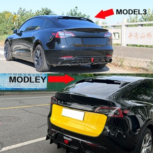 Car Rear Trunk Spoiler Wing Rear Spoiler Rear Roof Wing Spoiler Body Kit For Tesla <b>Model</b> 3 <b>Model</b> Y 2019-2023 Car Accessories - Product Image 3