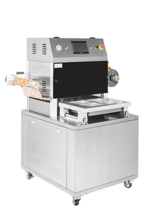 Machine de scellage sous vide pour barquettes en PP, PET, <span class=keywords><strong>acier</strong></span> inoxydable et plastique, scelle 6 barquettes par lot - Product Image 4