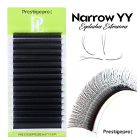 Extensions de cils Prestigepro Narrow 3D 4D 5D en forme de W, volume intense, bouquets pré-faits, cils super doux, pleins et denses