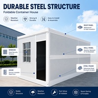 Maisons conteneurs modulaires préfabriquées isolées, pliables, étanches, démontables, en kit, directement de l'usine, pour petites habitations