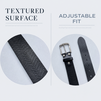 Ceinture en cuir véritable pour homme, boucle à ardillon texturée, logo personnalisé, ceinture décontractée tendance