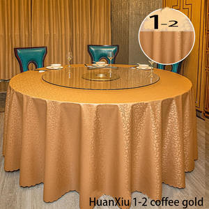 Nappe en cuir Pvc résistant à l'huile nappe de décoration anti-taches nappe en <span class=keywords><strong>toile</strong></span> <span class=keywords><strong>cirée</strong></span> ronde facile d'entretien imperméable tissé imprimé - Product Image 3