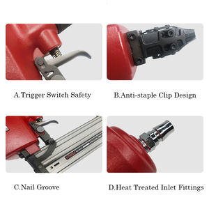 Pistolet à clous pneumatique en aluminium WISDOM OEM T50DC, outils électriques pour la décoration de meubles, <span class=keywords><strong>agrafeuse</strong></span> pneumatique, pistolet à agrafes pour rembourrage - Product Image 5