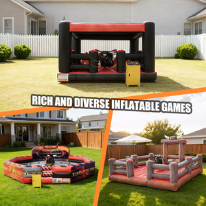 Juego de Toro Mecánico Inflable para Fiestas al Aire Libre, para Adultos y Niños, Material de PVC, Capacidad de 200 kg, Uso Comercial - Product Image 6