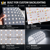 Feuille LED flexible DC24V 242LED 28W ultra-mince découpable pour éclairage de fond de comptoir en onyx, marbre ou pierre, et éclairage mural