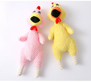 Çığlık tavuk peluş bebek Pet diş taşlama ve ısırma dayanıklı ses oyuncak kediler ve köpekler eşlik peluş oyuncaklar - Product Image 5