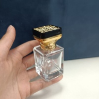 Flacons de parfum en verre transparent de luxe de 30 ml/50 ml, flacons vaporisateurs, flacons de parfum carrés transparents vides, emballage en verre