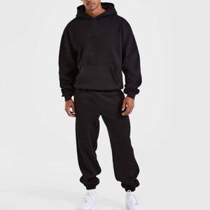 Sweat-shirt à capuche unisexe automne-hiver 450GSM en coton lourd, logo personnalisé, motif uni, broderie 3D, sweat-shirt à capuche long - Product Image 5