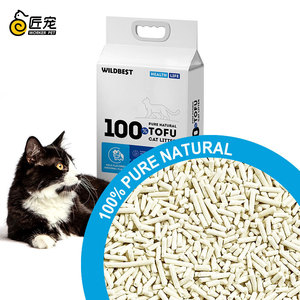 Arena para gatos Tofu de alta calidad del fabricante OEM, fácil de limpiar, fuerte aglomeración, buen control de olores, arena para gatos saludable al por mayor - Product Image 1