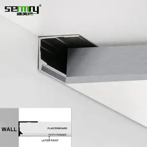 Lámpara lineal de techo montada en superficie, esquina de pared, decorativa, perfil de techo de aluminio, novedad