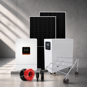 ระบบโซลาร์เซลล์สำเร็จรูปสำหรับที่อยู่อาศัย แบตเตอรี่ 51.2V แผงโซลาร์เซลล์ไฮบริด IP65 ระบบกักเก็บพลังงานภายในบ้าน ชุดแบตเตอรี่ลิเธียมไอรอน - Product Image 1