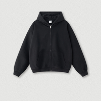 Sweat-shirt à capuche unisexe en polaire zippé, couleur unie, coupe oversize, style décontracté et sportif, pour adolescents, écologique, nouvelle collection automne