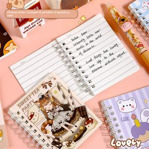 Cuaderno Espiral A7 con Dibujos Animados, Libreta <span class=keywords><strong>de</strong></span> Bolsillo Portátil para Estudiantes <span class=keywords><strong>de</strong></span> Primaria, Mini Diario <span class=keywords><strong>de</strong></span> Colores, Regalo - Product Image 3