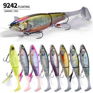 Señuelo de pesca flotante rígido de 160 mm y 35 g con cola suave extraíble de dos partes. - Product Image 1